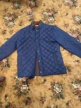 Peter Millar Quilted Navy Lightweight Jacket